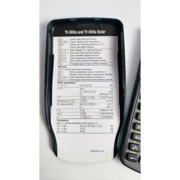 TI 30Xa Scientific Calculator, In working condition - Picture 5 of 8